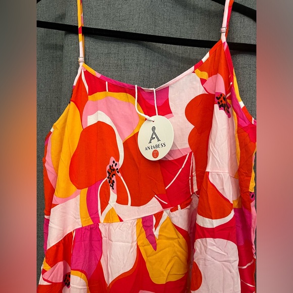 NWT ANRABESS Women Summer Casual Loose Sleeveless Sundress Spaghetti Strap - Picture 9 of 9